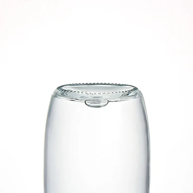 Clear glass soda and juice bottle with screw cap, 295–500 ml
