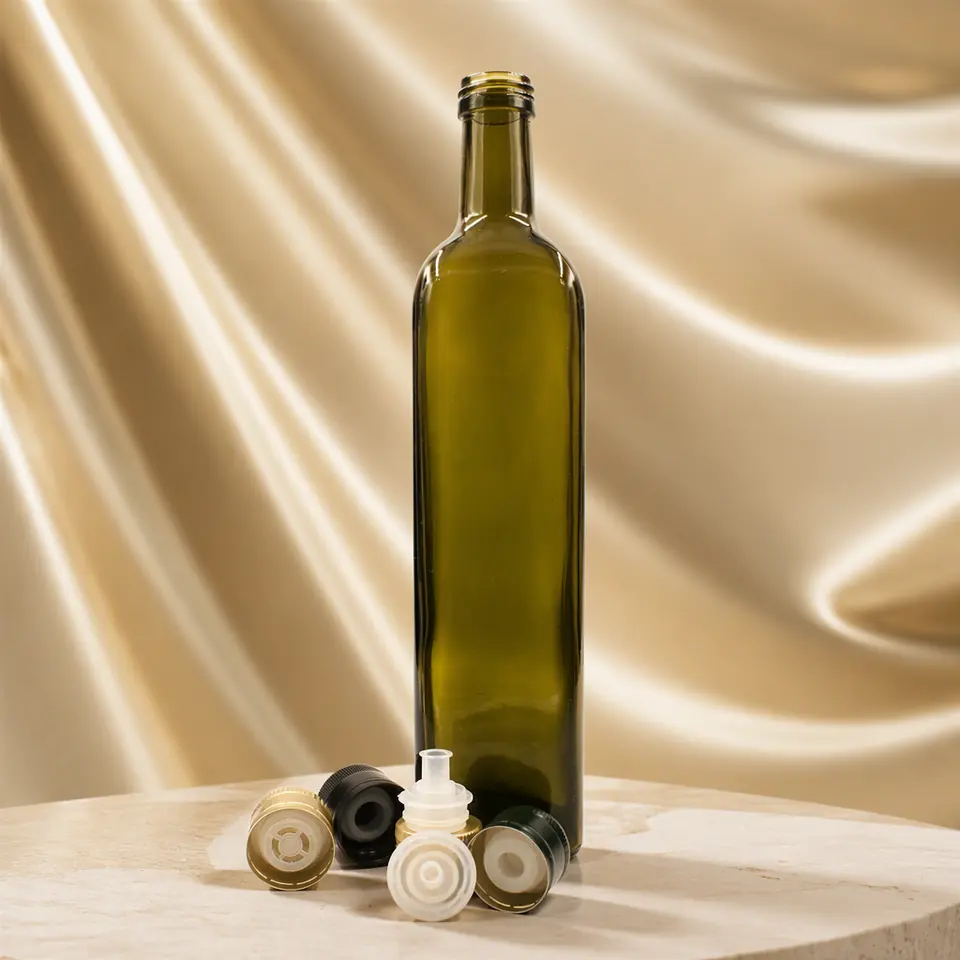 Extra flint or antique green olive oil bottle, 100–1000 ml