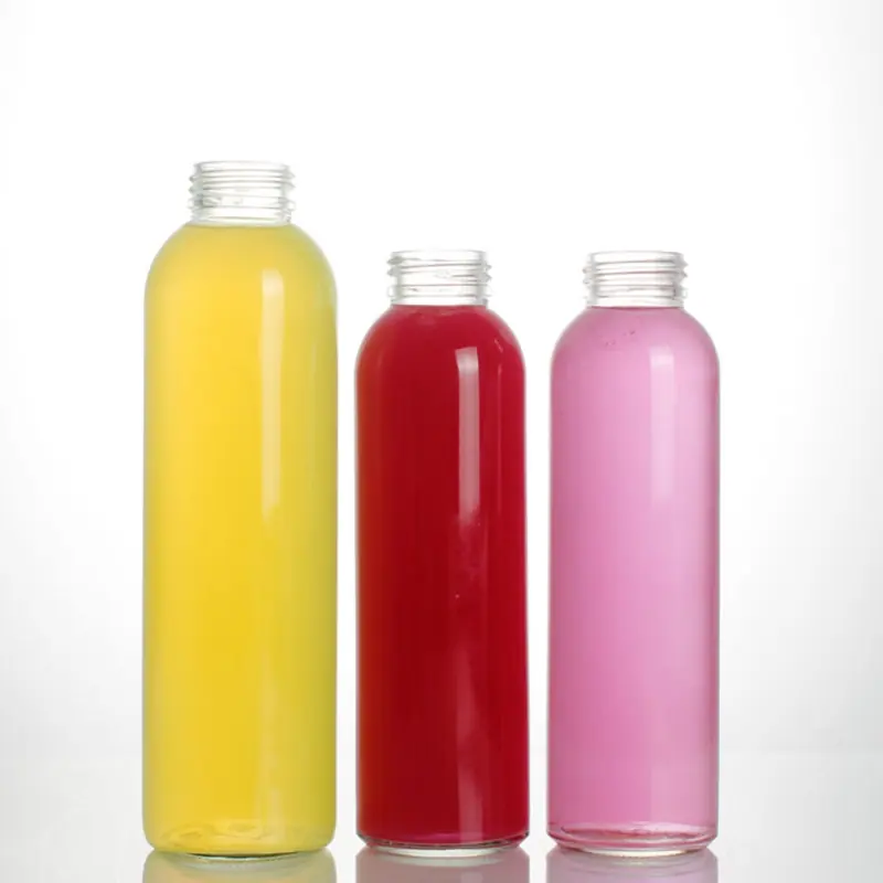 Flint glass beverage bottle with pull-ring cap, 250–350 ml