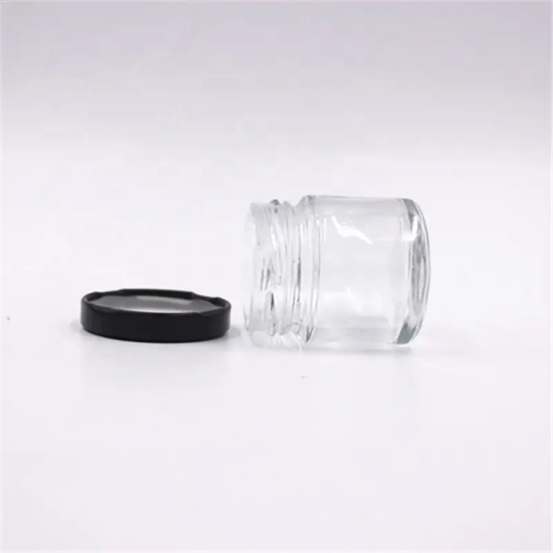 Round glass food jar with tinplate lid, 1–26 oz